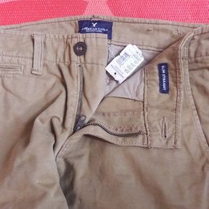 AE mens tan khakis